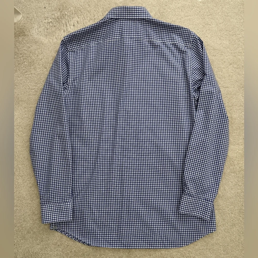 Banana Republic non-iron dress shirt large blue white